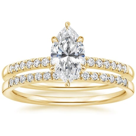 18K Yellow Gold Petite Viviana Diamond Bridal Set (1/4 ct. tw.)