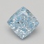 1.14 Ct. Fancy Intense Blue Cushion Lab Grown Diamond
