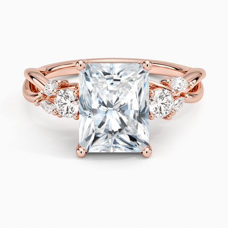 14K Rose Gold Willow Three Stone Diamond Ring (1/3 ct. tw.)