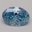 1.60 Ct. Fancy Vivid Blue Oval Lab Grown Diamond