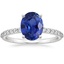 Platinum Petite Shared Prong Half Coverage Diamond Ring, smalltop view