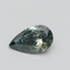 0.64 Ct. Fancy Vivid Bluish Green Pear Lab Grown Diamond