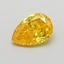 0.38 Ct. Fancy Vivid  Yellow Pear Lab Grown Diamond