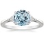 Platinum Trillion Cut Three Stone Diamond Ring, smalltop view