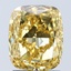 2.01 Ct. Fancy Vivid Yellow Cushion Lab Grown Diamond