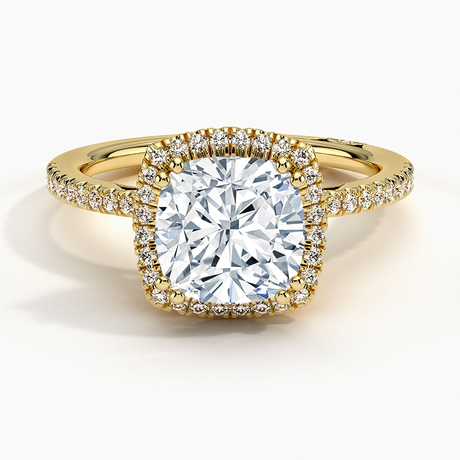 18K Yellow Gold Simply Tacori Cathedral Drape Diamond Ring