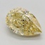 2.12 Ct. Fancy Vivid Yellow Pear Lab Grown Diamond