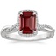 18K White Gold Petite Twisted Vine Halo Diamond Ring (1/4 ct. tw.), smalltop view