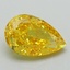 2.40 Ct. Fancy Vivid Yellow Pear Lab Grown Diamond