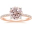 14K Rose Gold Ballad Three-Quarter Coverage Diamond Ring (1/4 ct. tw.), smalltop view