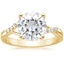 18K Yellow Gold Chamise Diamond Ring (1/15 ct. tw.), smalltop view