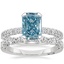 18K White Gold Tacori Petite Crescent Diamond Ring with Tacori Petite Crescent Pavé Diamond Ring (1/3 ct. tw.)