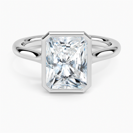 18K White Gold Luna 2mm Bezel Ring