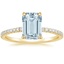 18K Yellow Gold Viviana Three-Quarter Coverage Diamond Ring, smalltop view