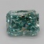 1.55 Ct. Fancy Vivid Green Radiant Lab Grown Diamond