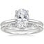 18K White Gold Flower Petal Diamond Ring with Yvette Diamond Ring