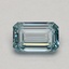 1.11 Ct. Fancy Intense Greenish Blue Emerald Lab Grown Diamond