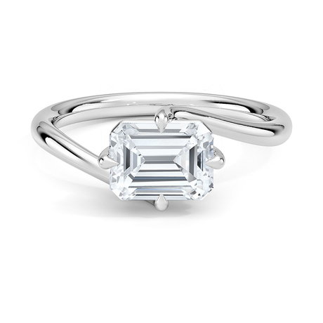 14K White Gold East-West Atelier Diamond Ring