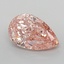 3.35 Ct. Fancy Vivid  Pink Pear Lab Grown Diamond