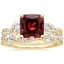 18K Yellow Gold Three Stone Luxe Willow Diamond Ring with Luxe Winding Willow Diamond Ring