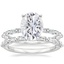 18KW Moissanite Dominique Diamond Bridal Set, smalltop view