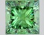 1.53 Ct. Fancy Vivid Green Princess Lab Grown Diamond