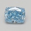 1.00 Ct. Fancy Vivid Blue Cushion Lab Grown Diamond