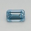 0.33 Ct. Fancy Intense Blue Emerald Lab Grown Diamond