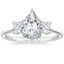 Platinum Princess Cut Three Stone Diamond Ring, smalltop view