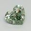 1.5 Ct. Fancy Vivid Pacific Green Heart Lab Grown Diamond