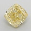 2.44 Ct. Fancy Intense Yellow Cushion Lab Grown Diamond
