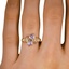 The Lanai Ring, smallzoomed in top view on a hand