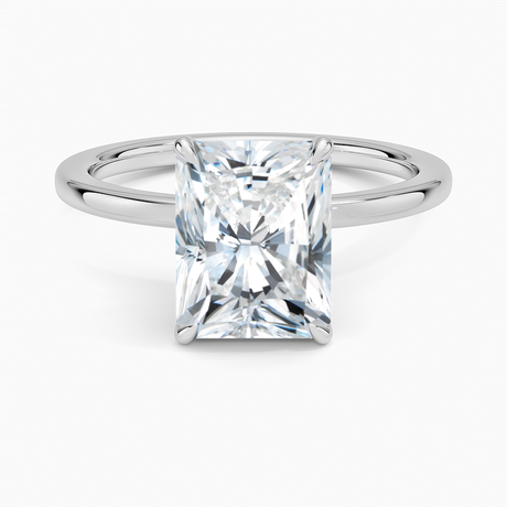 18K White Gold Secret Halo 1.5mm Diamond Ring