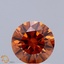 0.95 Ct. Fancy Vivid  Orange Round Lab Grown Diamond