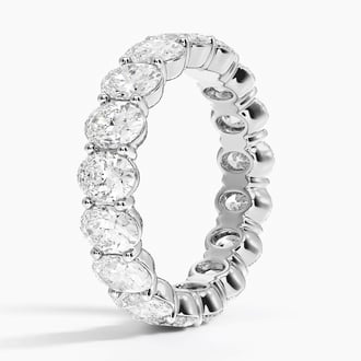 Oval Eternity Lab Diamond Ring (4 ct. tw.) in Platinum