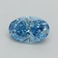 0.52 Ct. Fancy Vivid Blue Oval Lab Grown Diamond