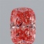 1.40 Ct. Fancy Vivid Orangy Pink Cushion Lab Grown Diamond