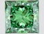 2.95 Ct. Fancy Vivid Green Princess Lab Grown Diamond