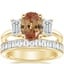 18K Yellow Gold Luxe Rhiannon Diamond Ring (3/4 ct. tw.) with Channel Set Baguette Diamond Ring (1 ct. tw.)