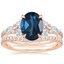 14K Rose Gold Luxe Nadia Diamond Ring (1/2 ct. tw.) with Curved Ballad Diamond Ring (1/6 ct. tw.)