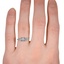 The Accalia Ring, smallzoomed in top view on a hand