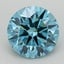 1.43 Ct. Fancy Vivid Blue Green Round Lab Grown Diamond