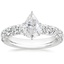 18K White Gold Ellora Half Coverage Diamond Ring, smalltop view
