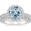 18KW Aquamarine Luxe Sienna Halo Diamond Bridal Set (1 3/8 ct. tw.), smalltop view