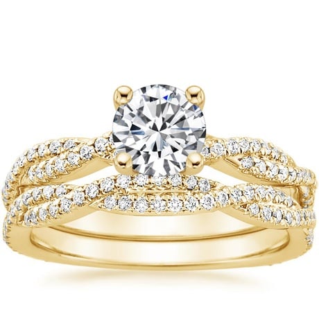 18K Yellow Gold Petite Luxe Twisted Vine Bridal Set (1/2 ct. tw.)