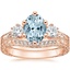14KR Aquamarine Three Stone Hudson Bridal Set (1/3 ct. tw.), smalltop view