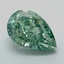 4.54 Ct. Fancy Vivid Green Pear Lab Grown Diamond