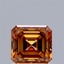 0.95 Ct. Fancy Intense Orange Asscher Lab Grown Diamond