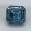 2.87 Ct. Fancy Vivid Malibu Blue Asscher Lab Grown Diamond