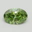 1.09 Ct. Fancy Vivid Green Oval Lab Grown Diamond